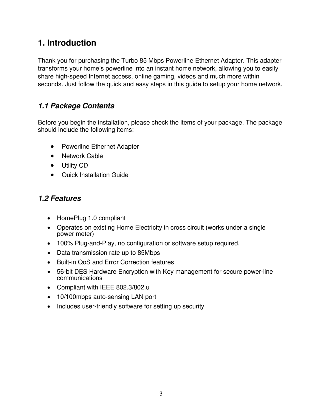 Airlink101 APL8511 user manual Introduction, Package Contents, Features 