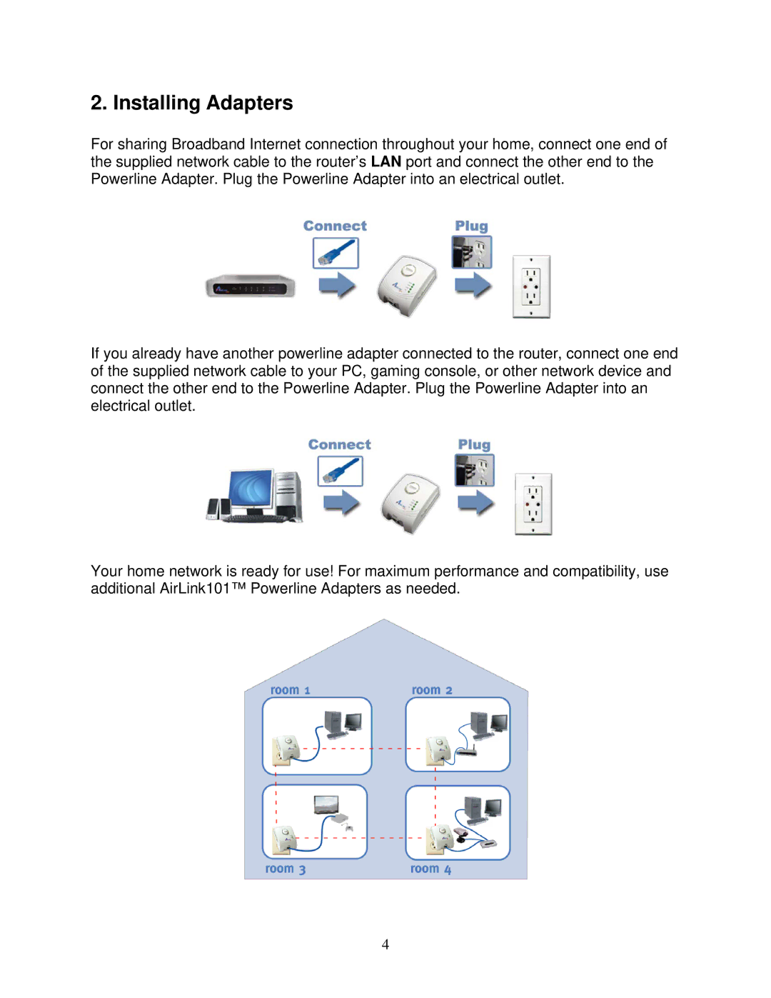 Airlink101 APL8511 user manual Installing Adapters 