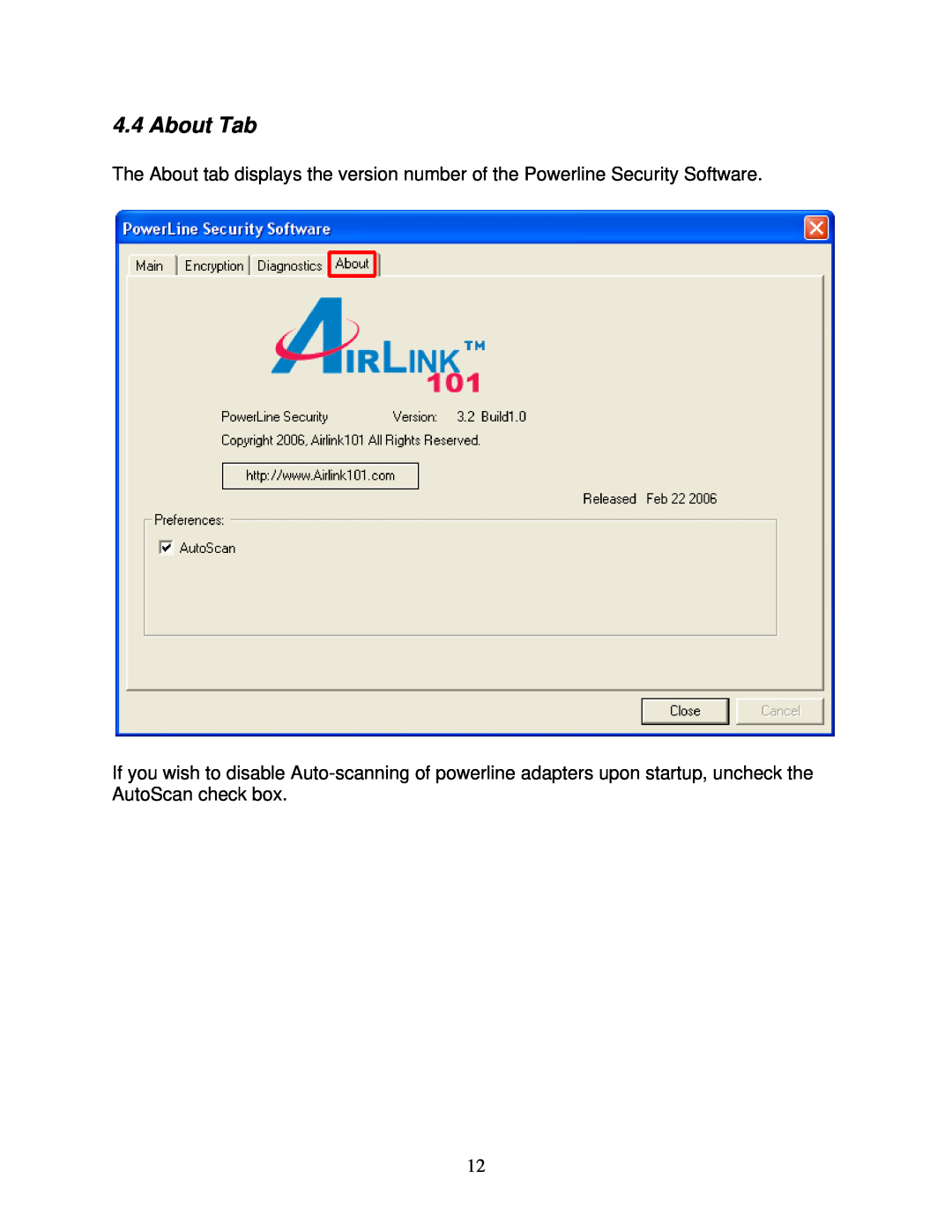 Airlink101 APL8511 user manual About Tab 