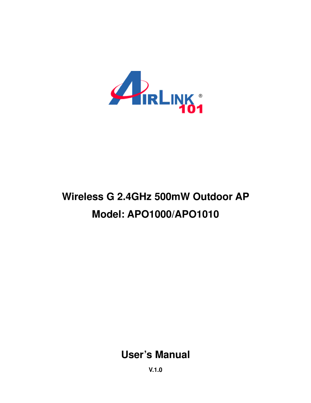 Airlink101 APO1000, APO1010 manual 