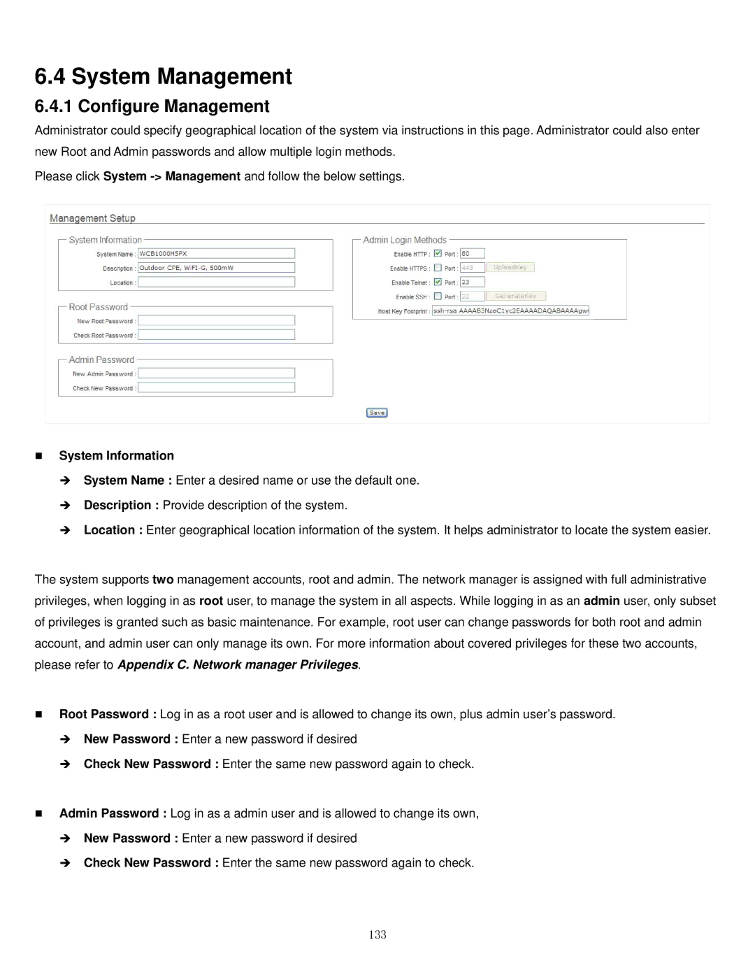 Airlink101 APO1010, APO1000 manual System Management, 133 