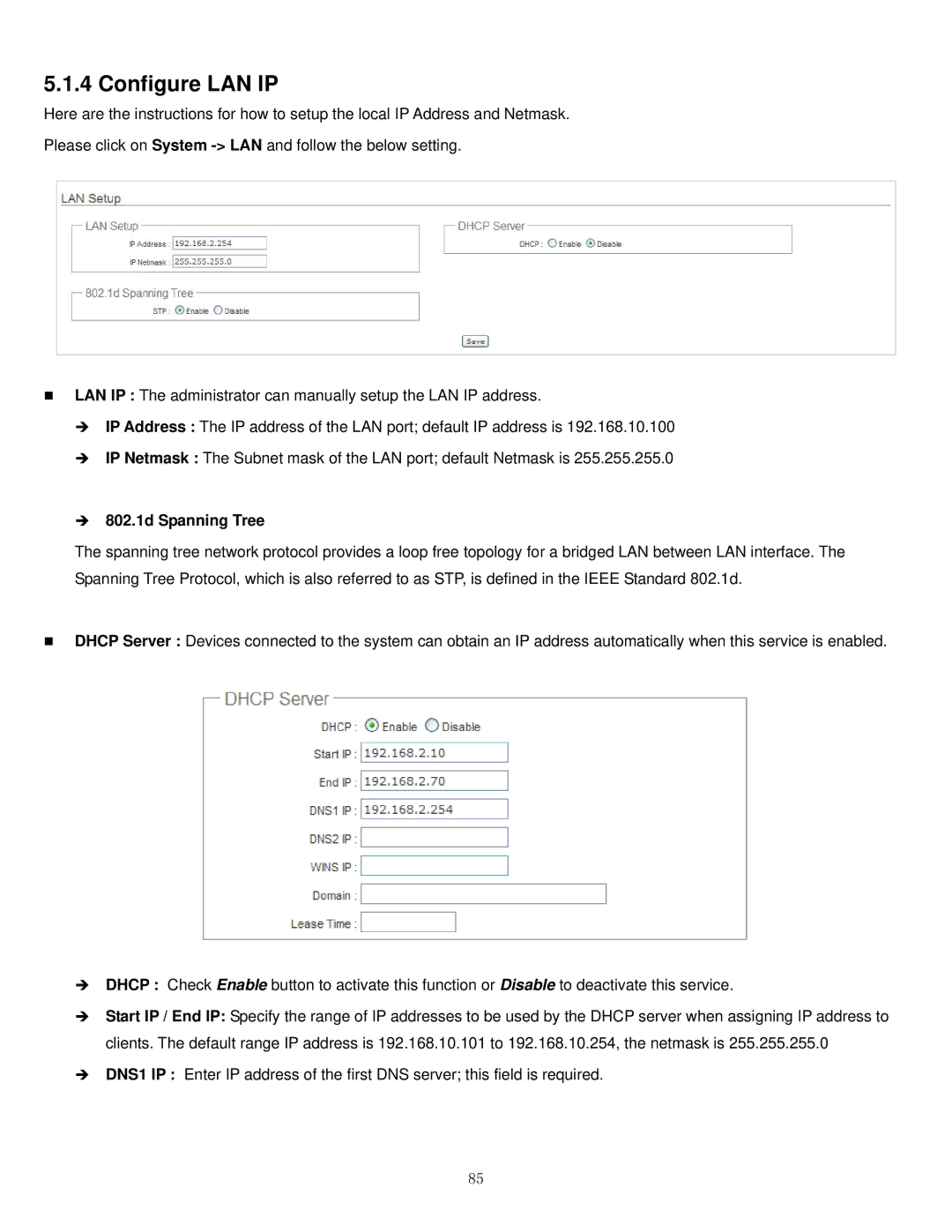 Airlink101 APO1010, APO1000 manual Configure LAN IP 