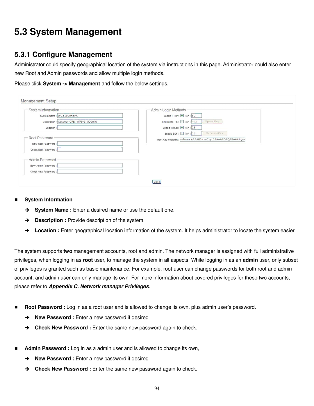 Airlink101 APO1000, APO1010 manual System Management 