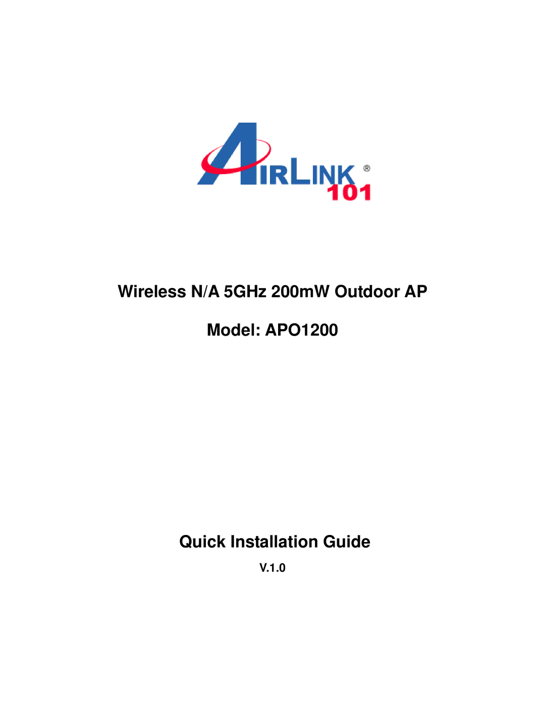 Airlink101 APO1200 manual 