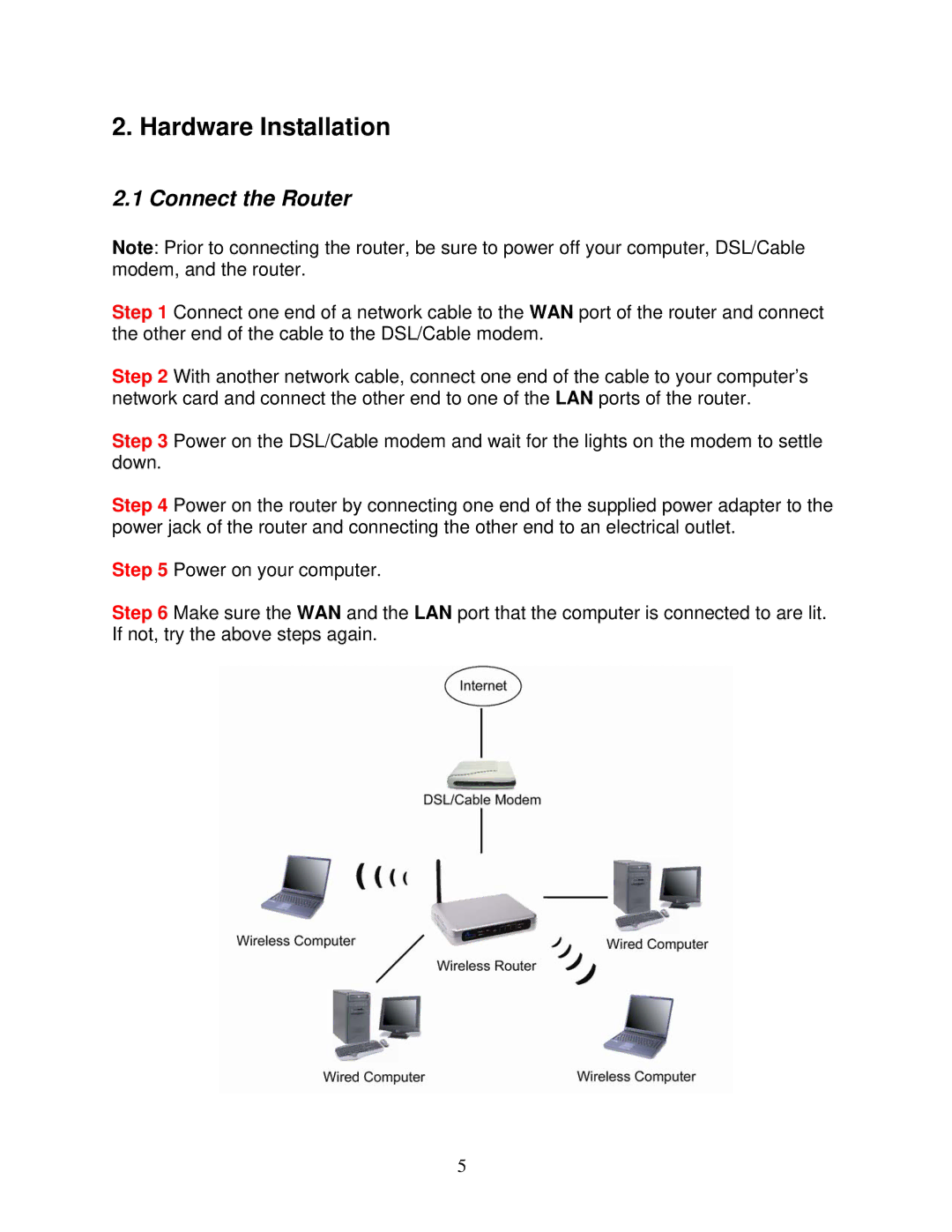 Airlink101 AR325W manual Hardware Installation, Connect the Router 