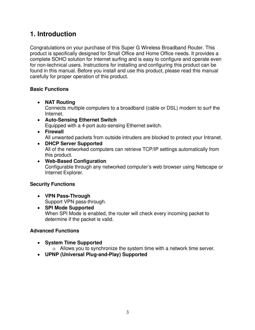 Airlink101 AR420W user manual Introduction 