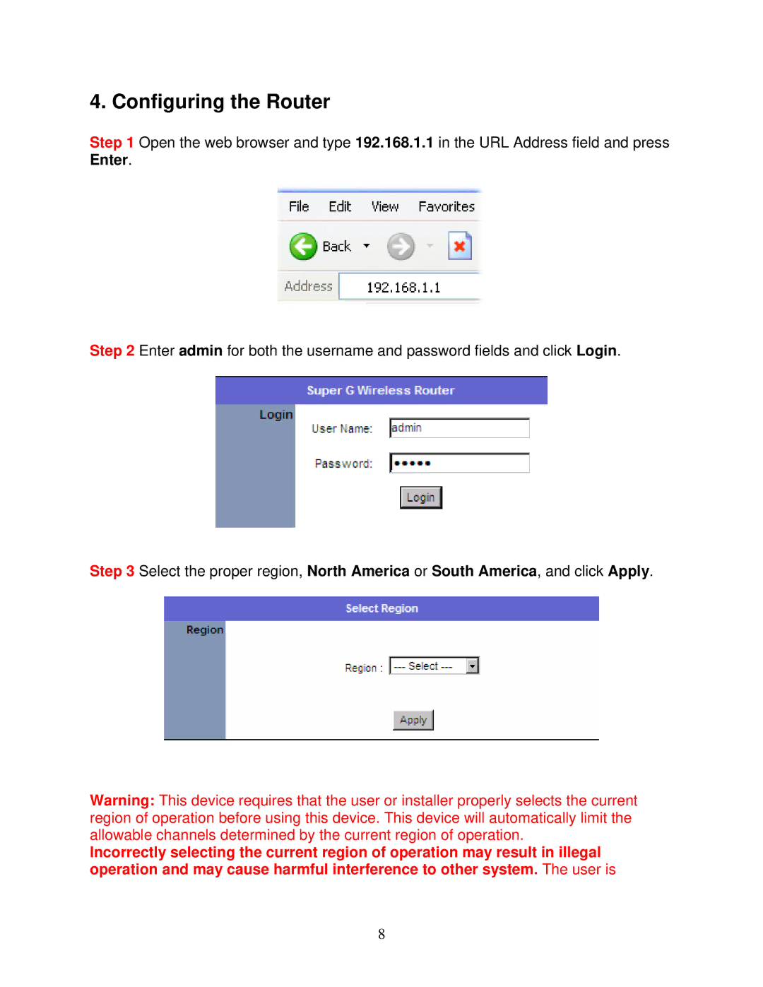 Airlink101 AR430W user manual Configuring the Router 