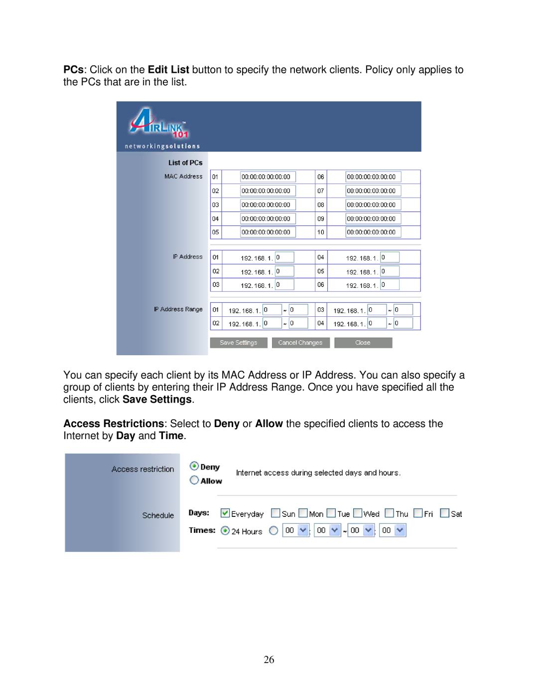 Airlink101 AR525W user manual 