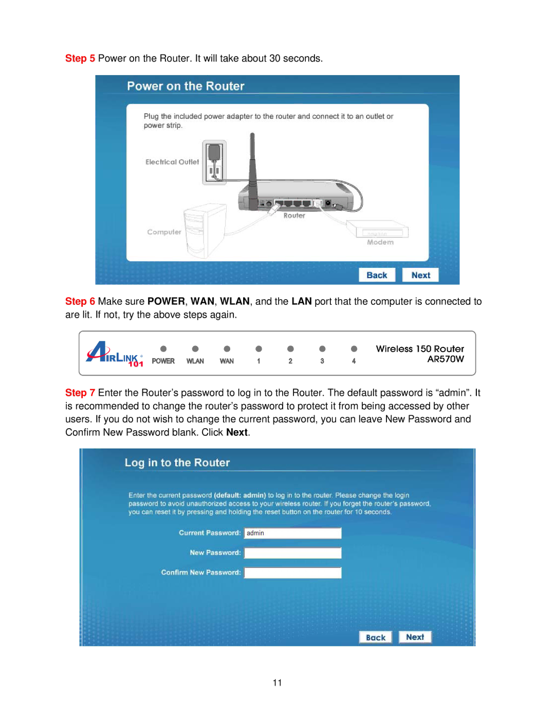 Airlink101 AR570W user manual 