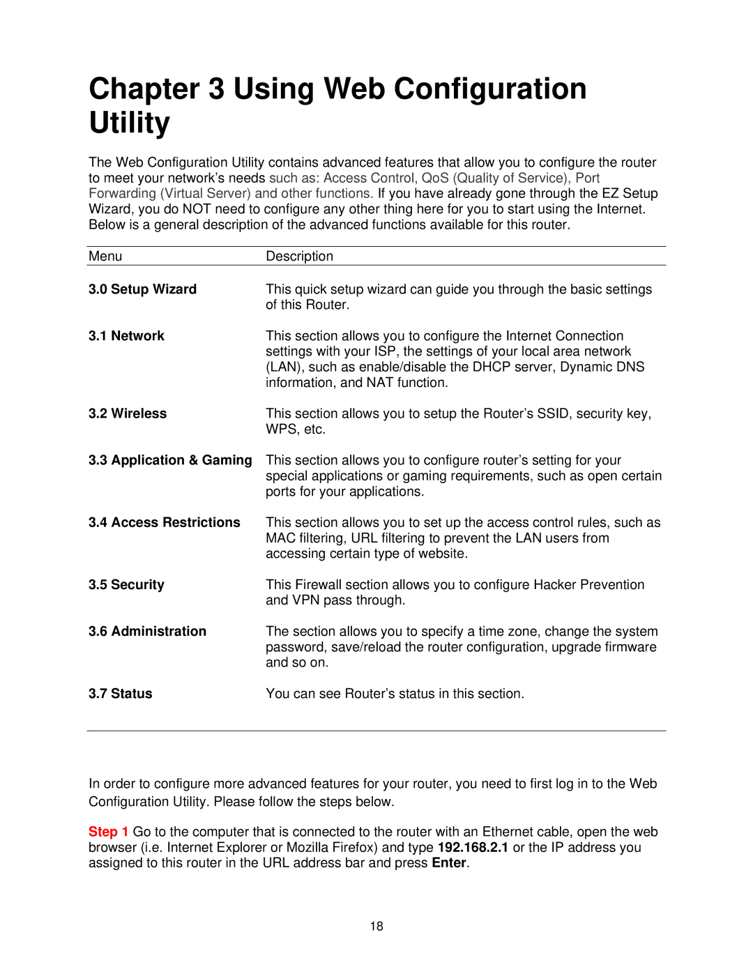 Airlink101 AR570W user manual Using Web Configuration Utility 