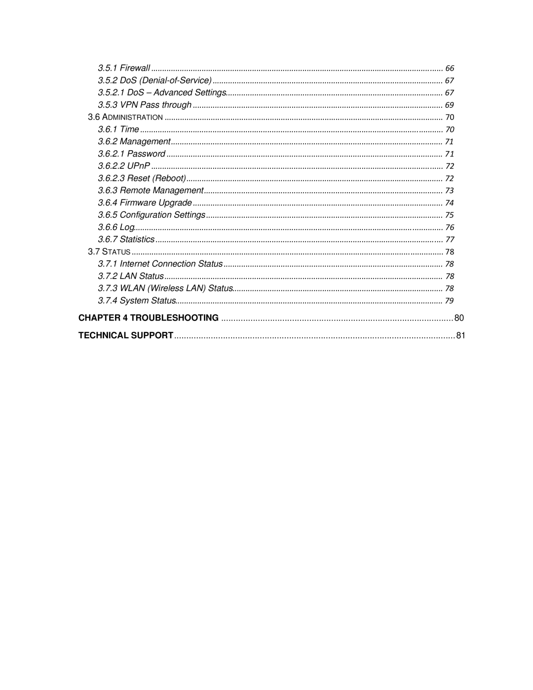 Airlink101 AR570W user manual Troubleshooting Technical Support 