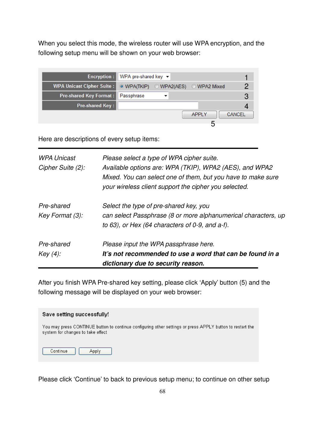 Airlink101 AR580W3G manual It’s not recommended to use a word that can be found in a 