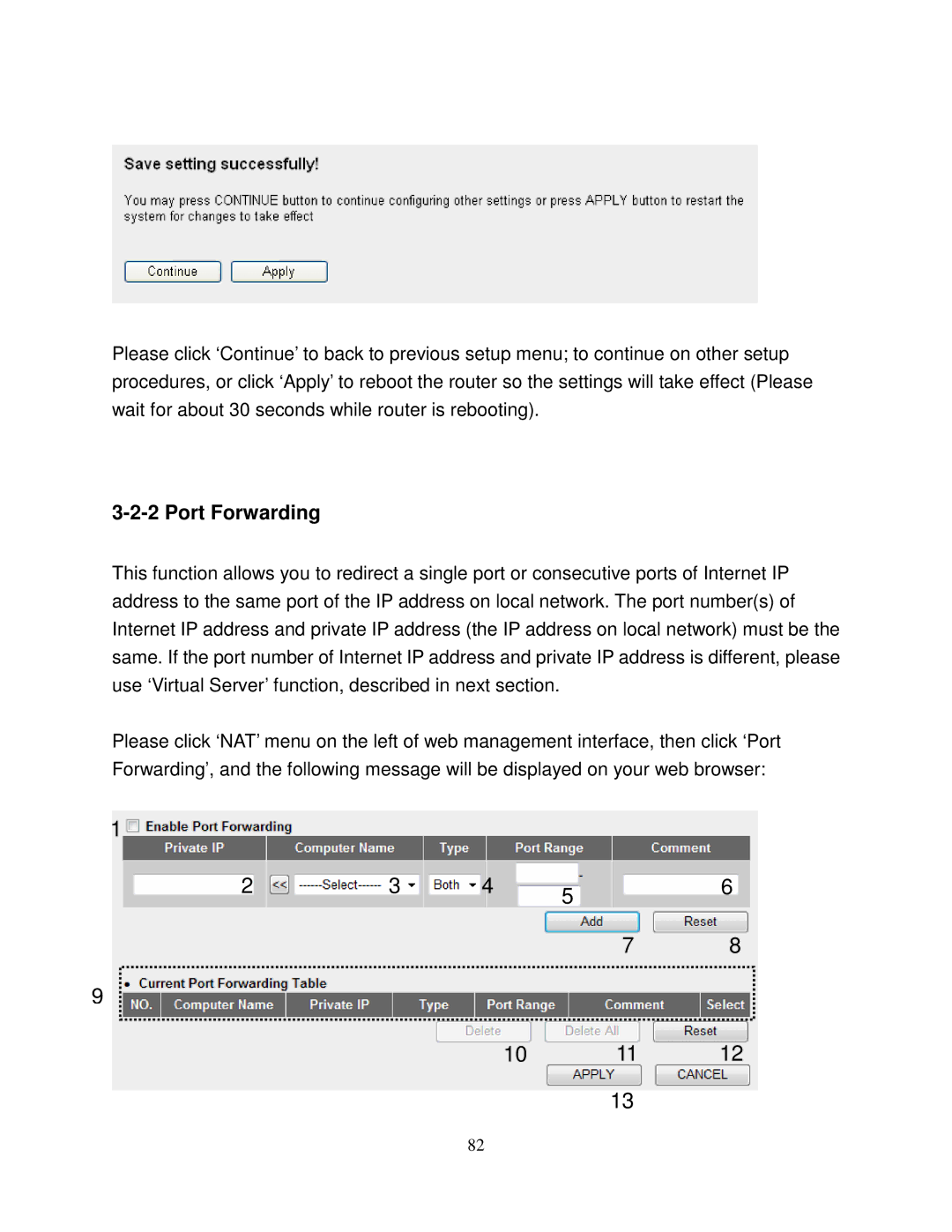 Airlink101 AR580W3G manual 1011, Port Forwarding 