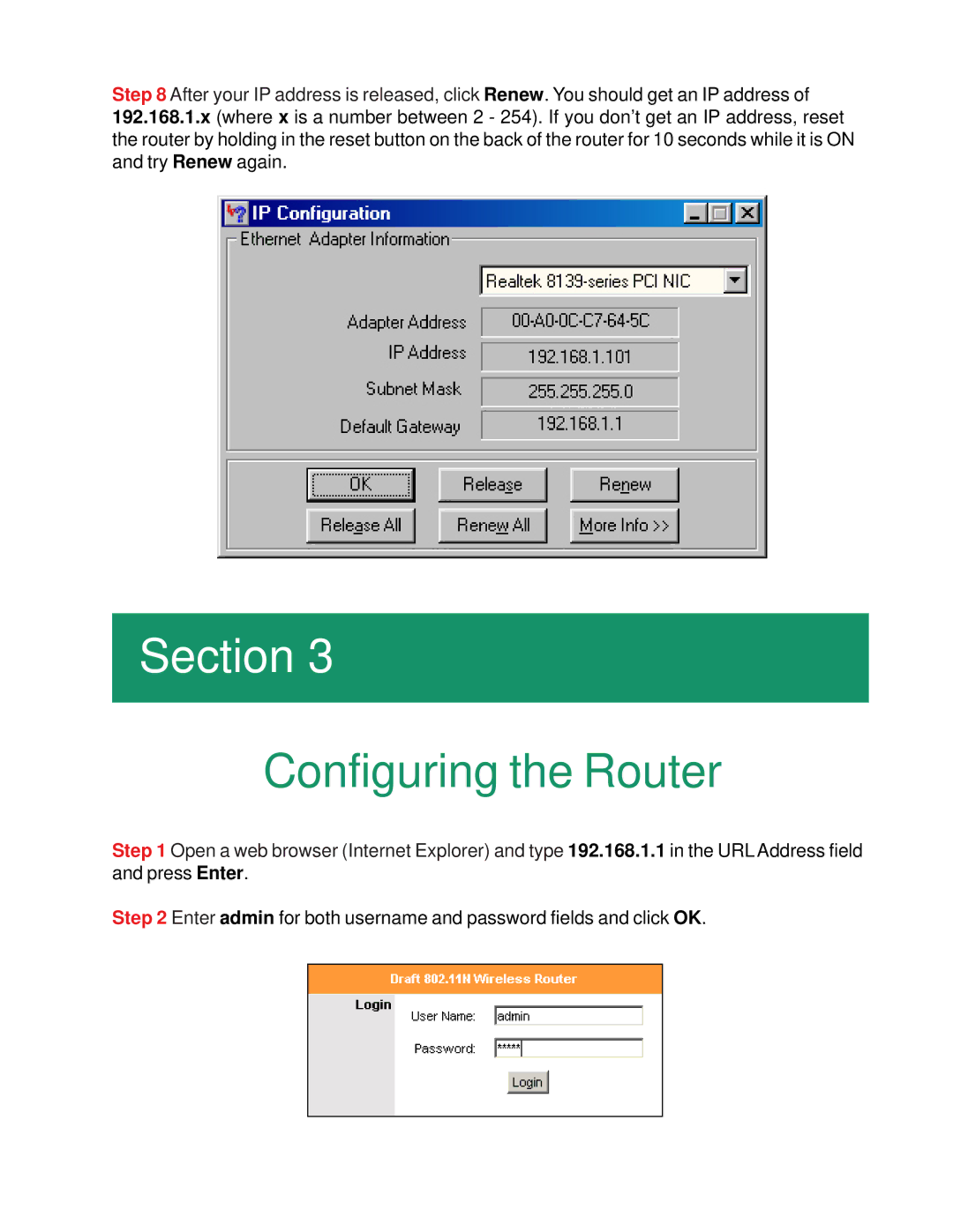 Airlink101 AR670W manual Configuring the Router 