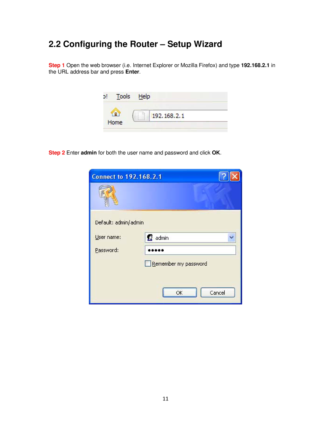 Airlink101 AR675W user manual Configuring the Router Setup Wizard 