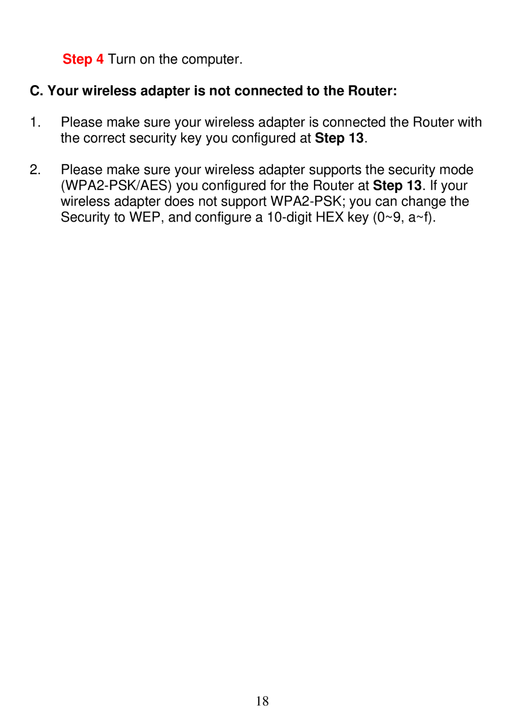 Airlink101 AR686W manual Your wireless adapter is not connected to the Router 