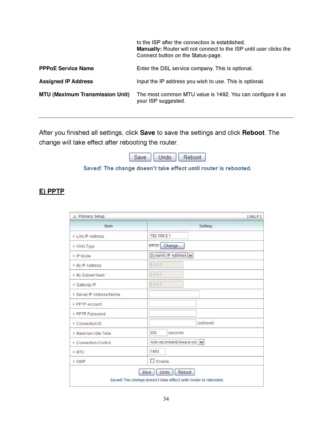 Airlink101 AR695W manual PPPoE Service Name, Assigned IP Address 