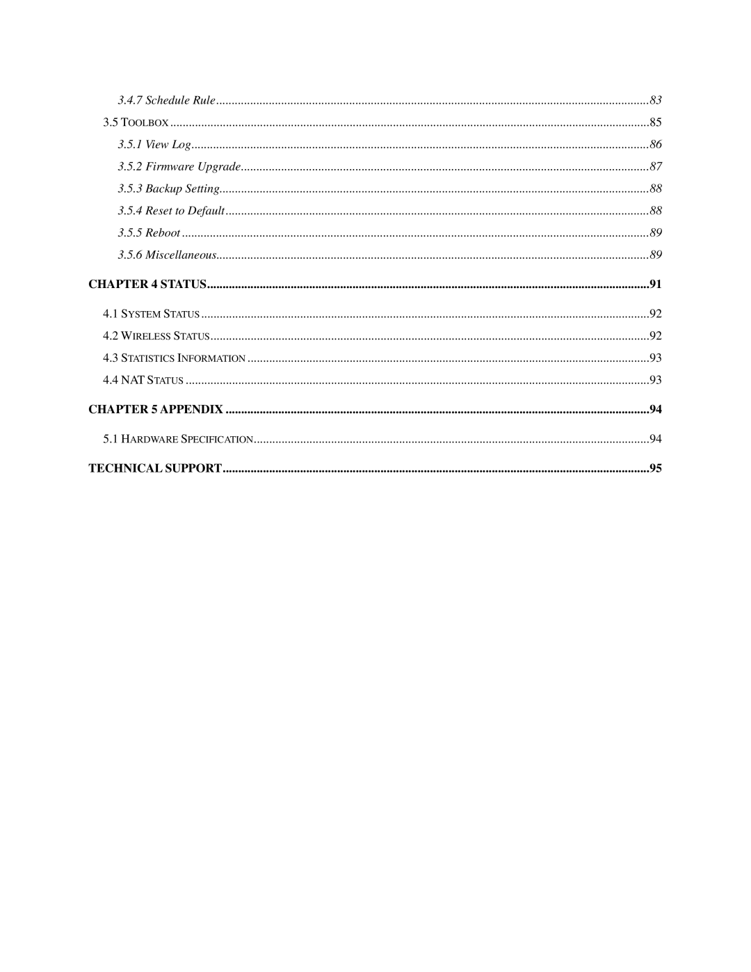 Airlink101 AR695W manual Status 