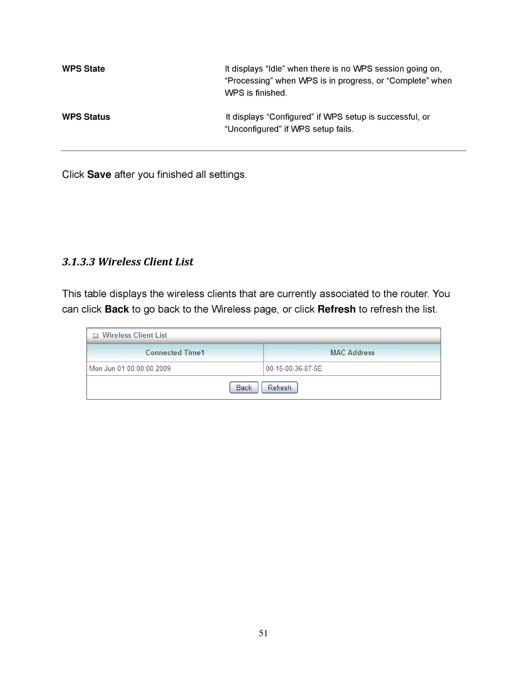 Airlink101 AR695W manual WPS State, WPS Status 