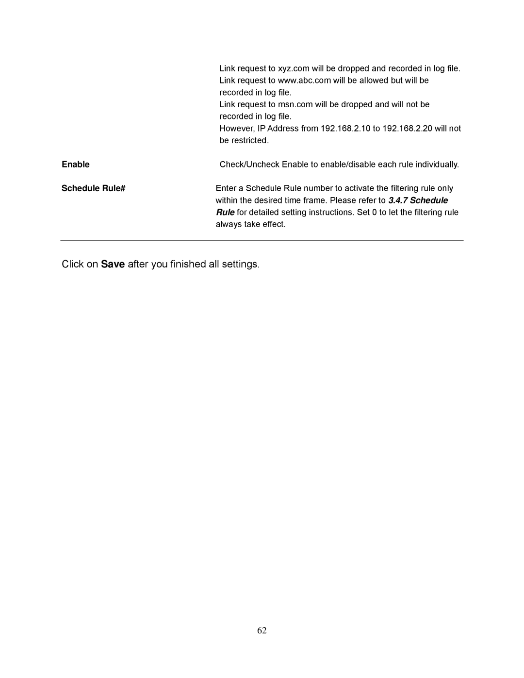 Airlink101 AR695W manual Recorded in log file 