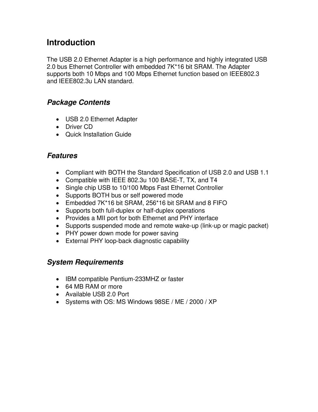 Airlink101 ASOHOUSB user manual Introduction, Features 