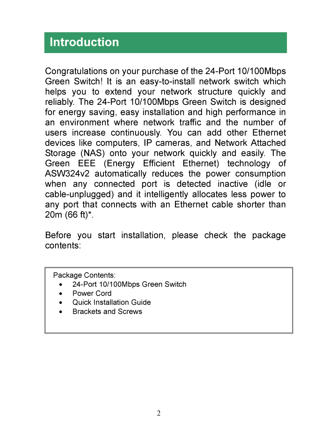 Airlink101 ASW324V2 manual Introduction 