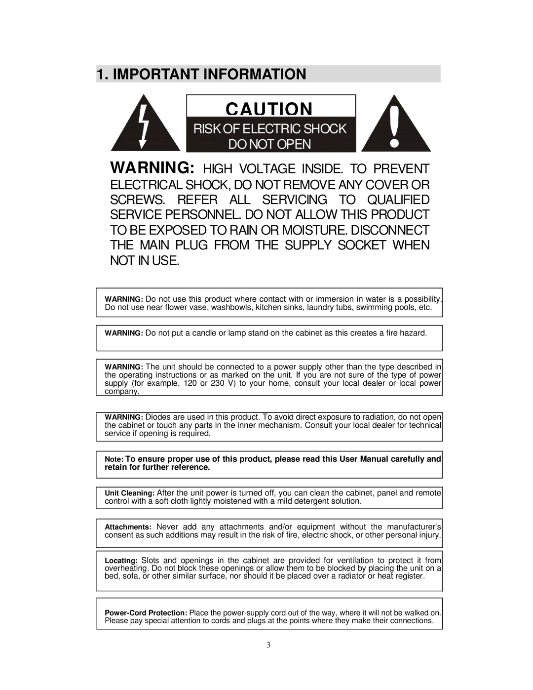 Airlink101 ATVC101 user manual Important Information 