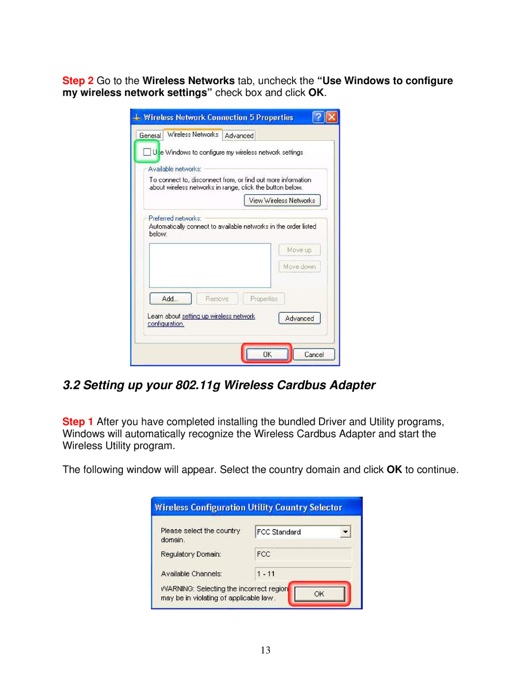 Airlink101 AWLC3026 user manual Setting up your 802.11g Wireless Cardbus Adapter 