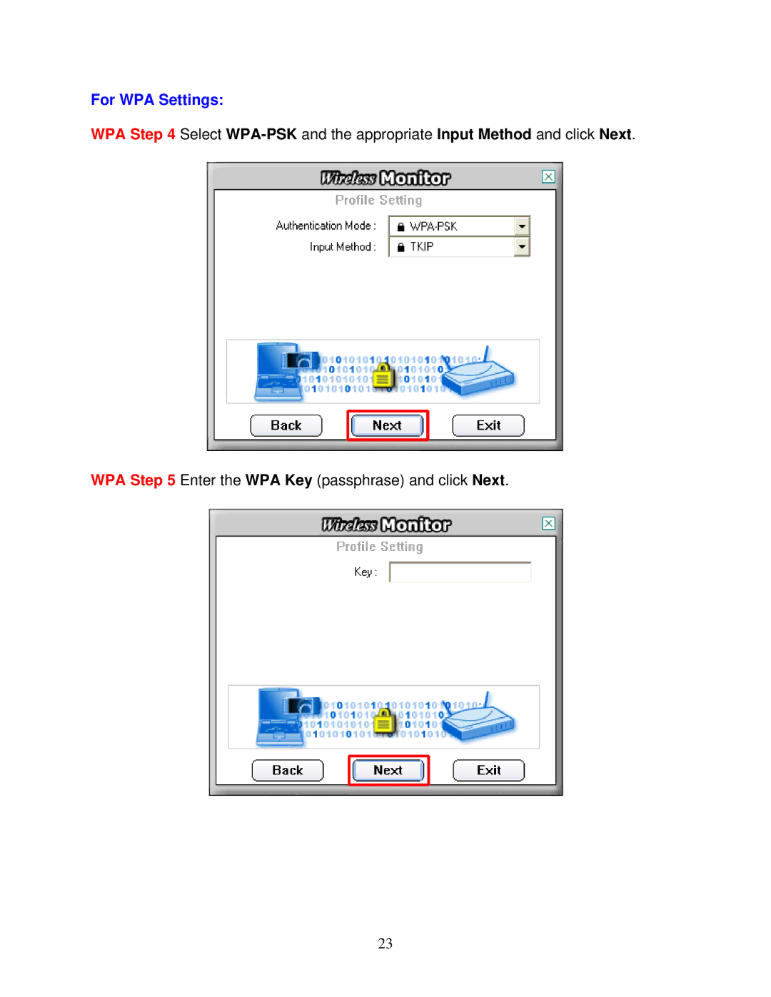 Airlink101 AWLC3026T user manual For WPA Settings 