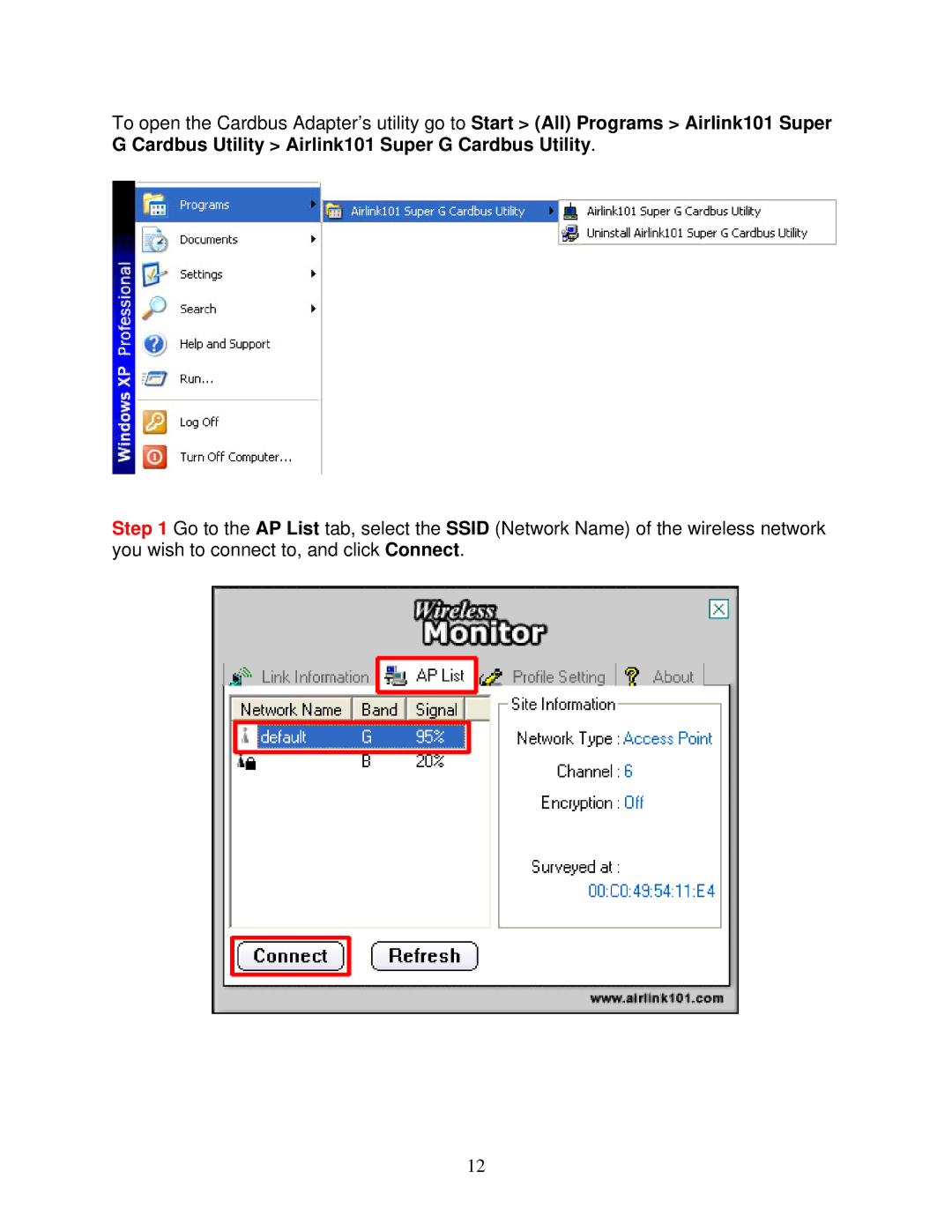 Airlink101 AWLC4030 user manual 