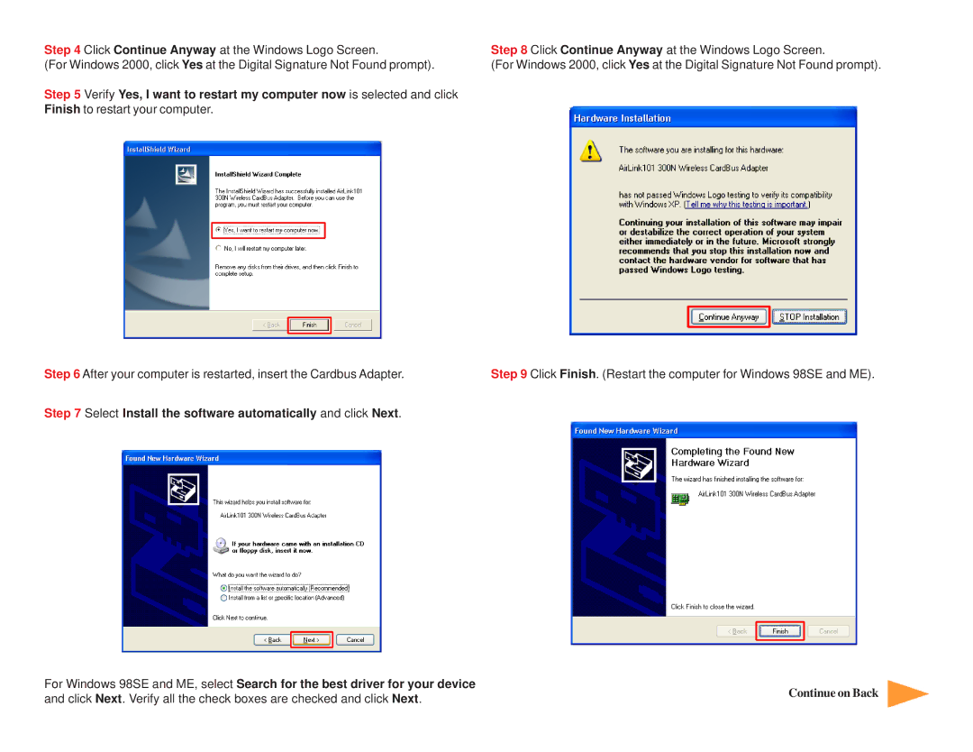 Airlink101 AWLC6045 user manual Select Install the software automatically and click Next 