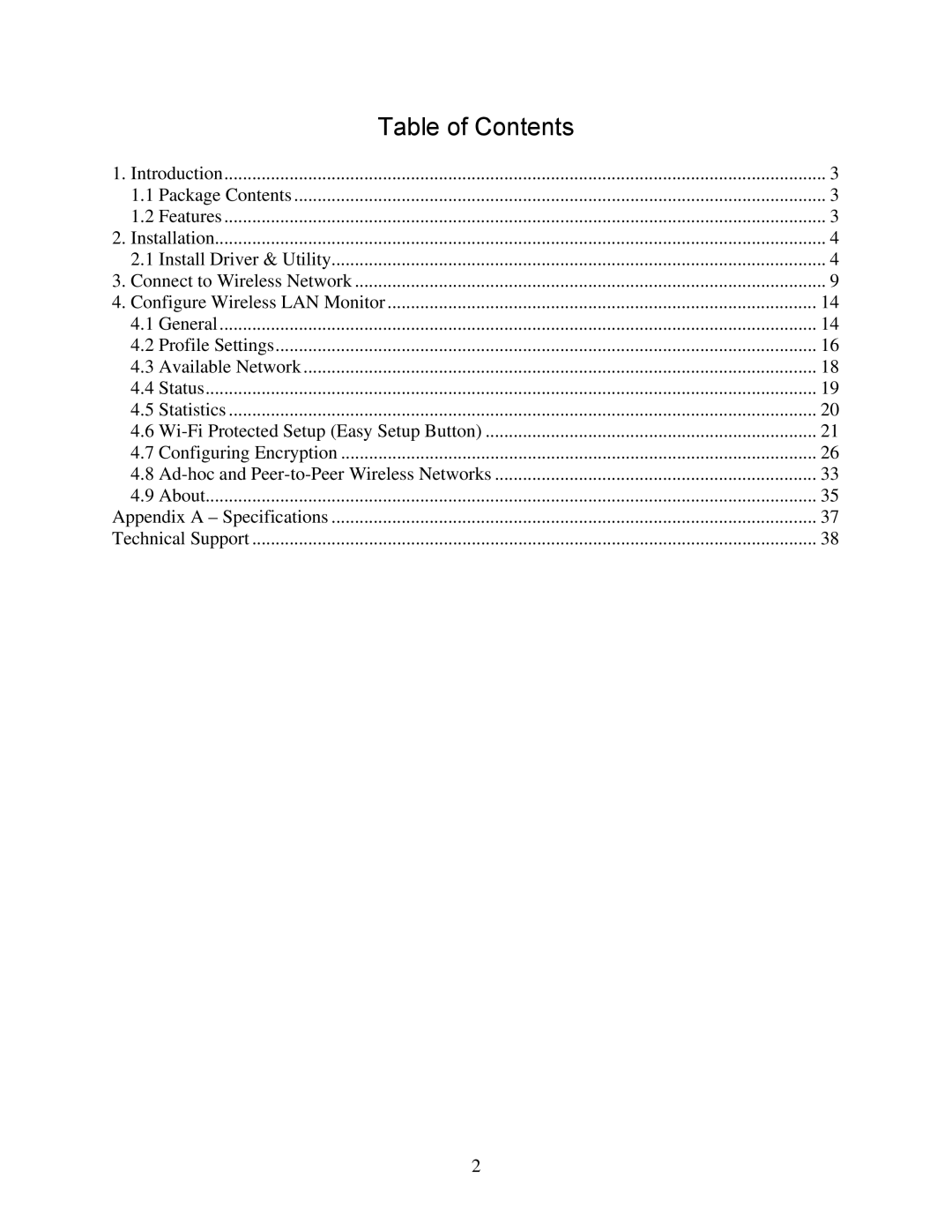 Airlink101 AWLH3028V2 user manual Table of Contents 