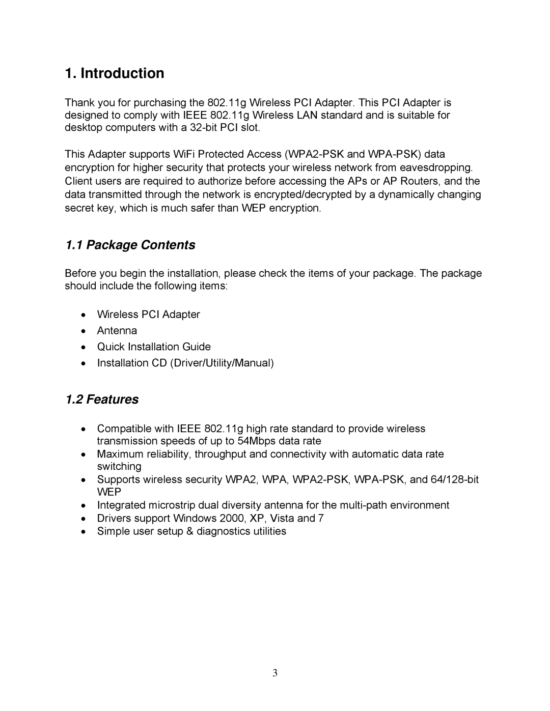 Airlink101 AWLH3028V2 user manual Introduction, Package Contents, Features 