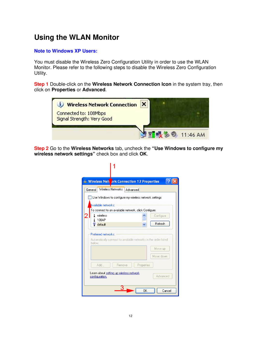 Airlink101 AWLH4030 user manual Using the Wlan Monitor 