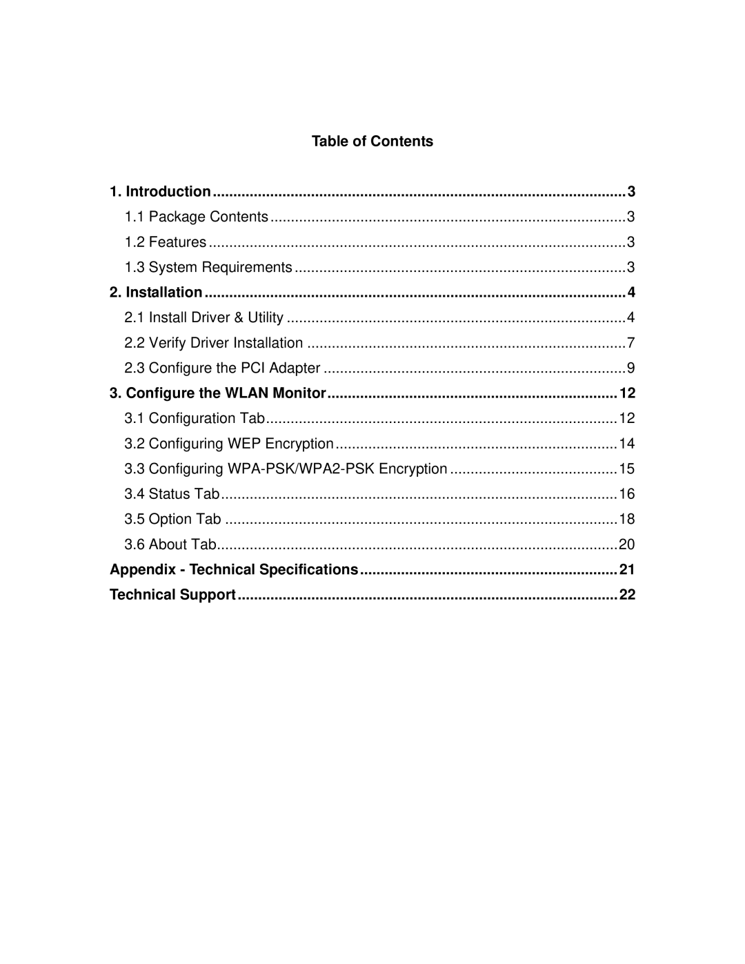 Airlink101 AWLH4130 user manual Table of Contents Introduction 