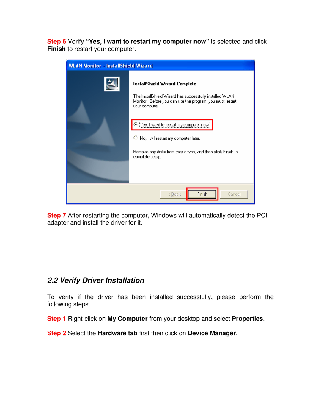 Airlink101 AWLH4130 user manual Verify Driver Installation 