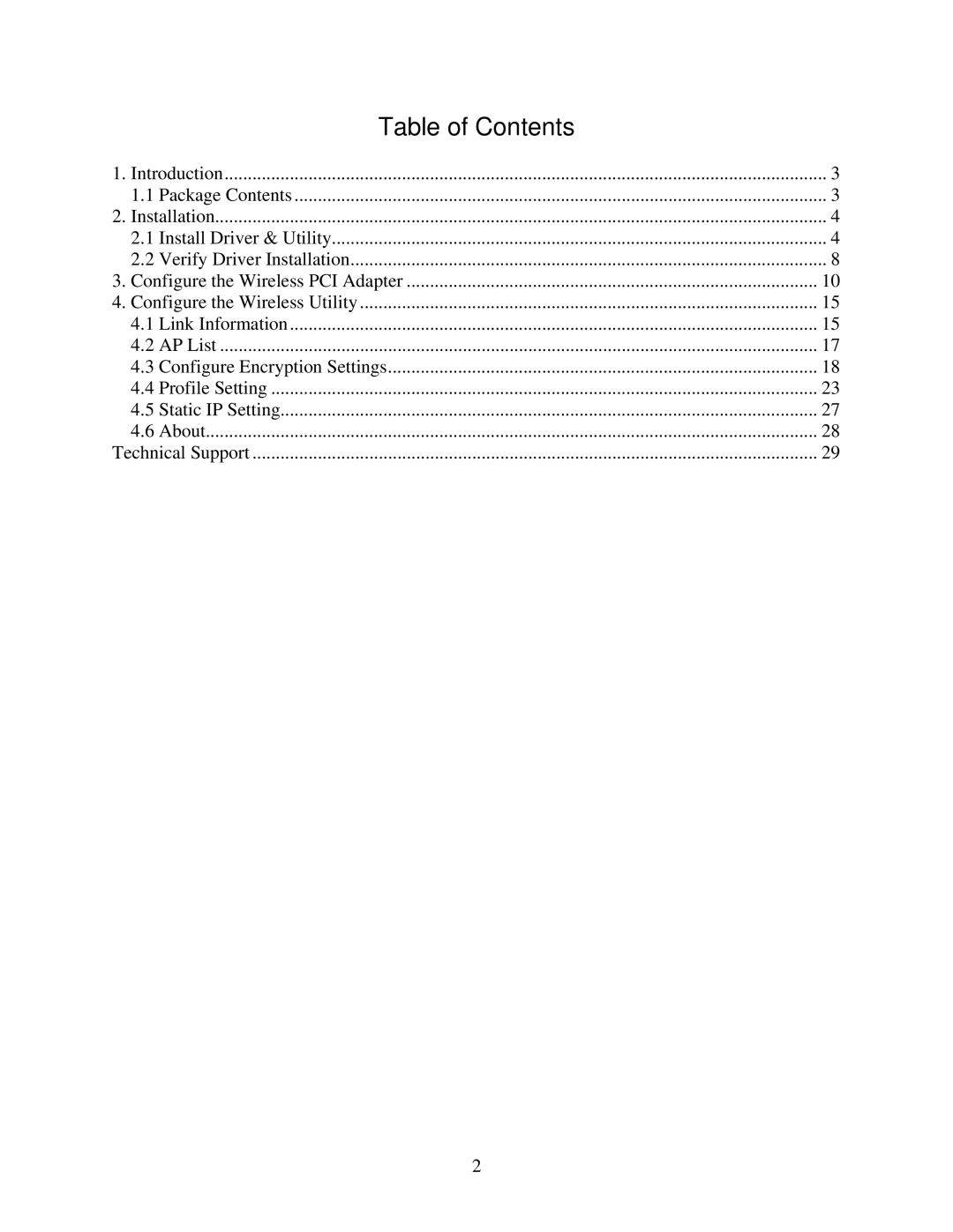 Airlink101 AWLH5025 user manual Table of Contents 