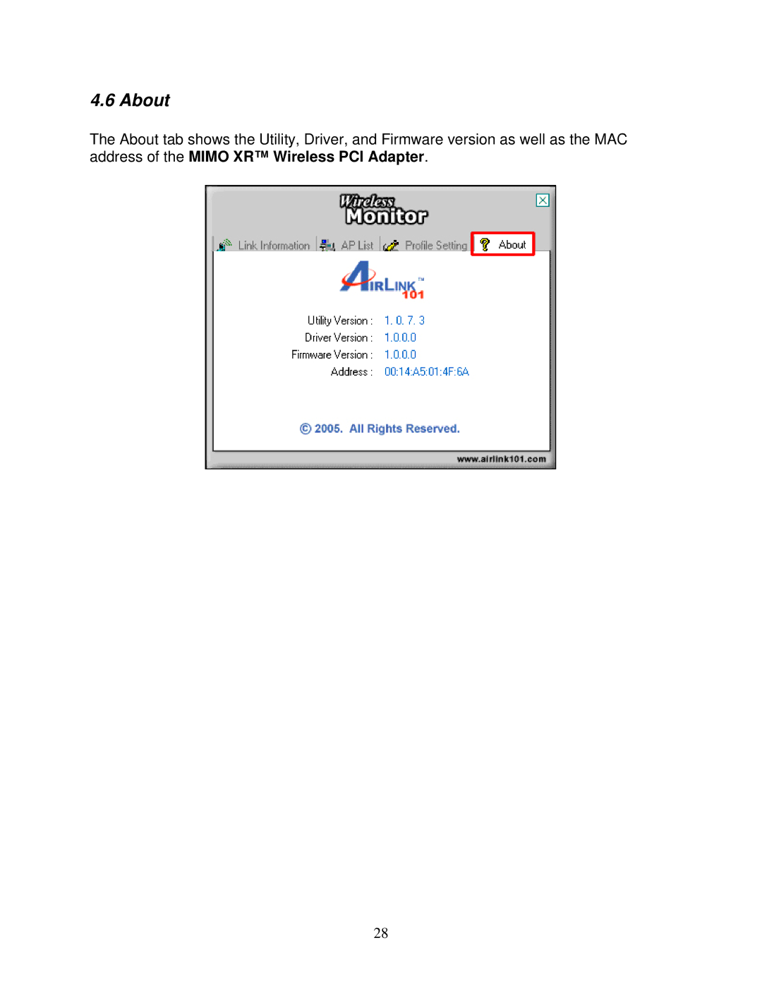 Airlink101 AWLH5025 user manual About 