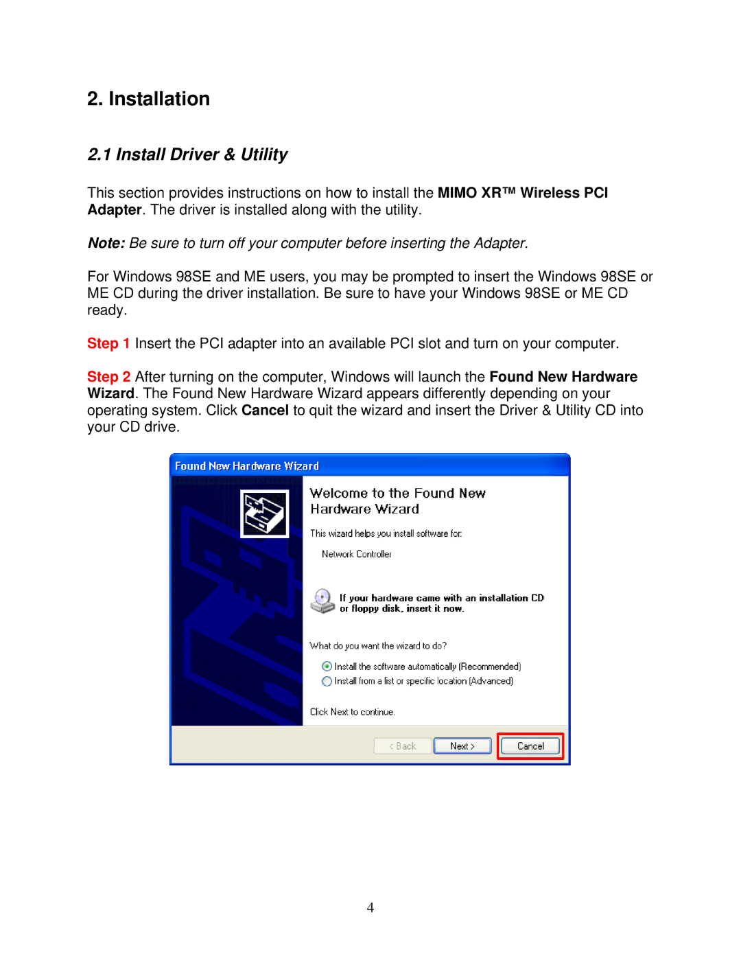 Airlink101 AWLH5025 user manual Installation, Install Driver & Utility 