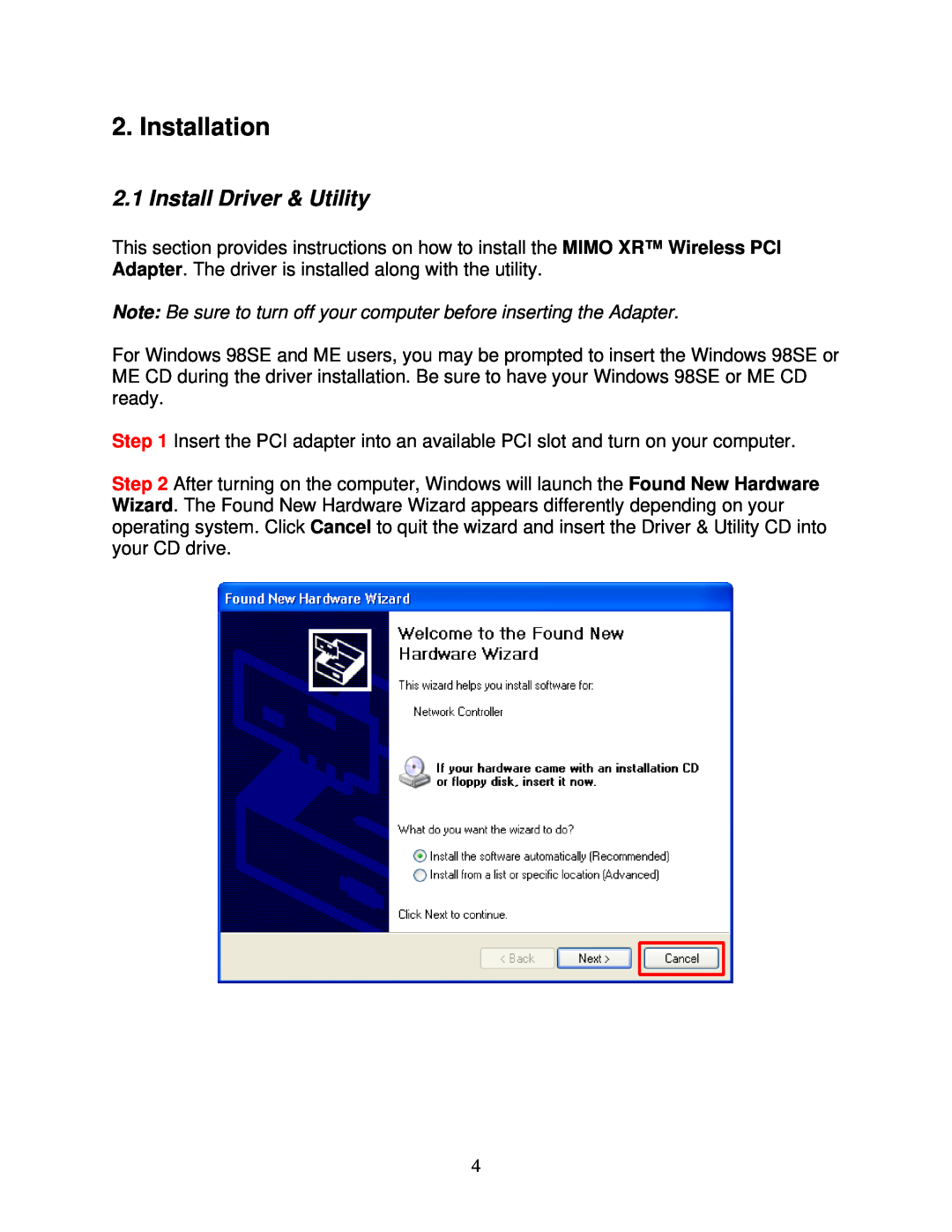 Airlink101 AWLH5026 user manual Installation, Install Driver & Utility 
