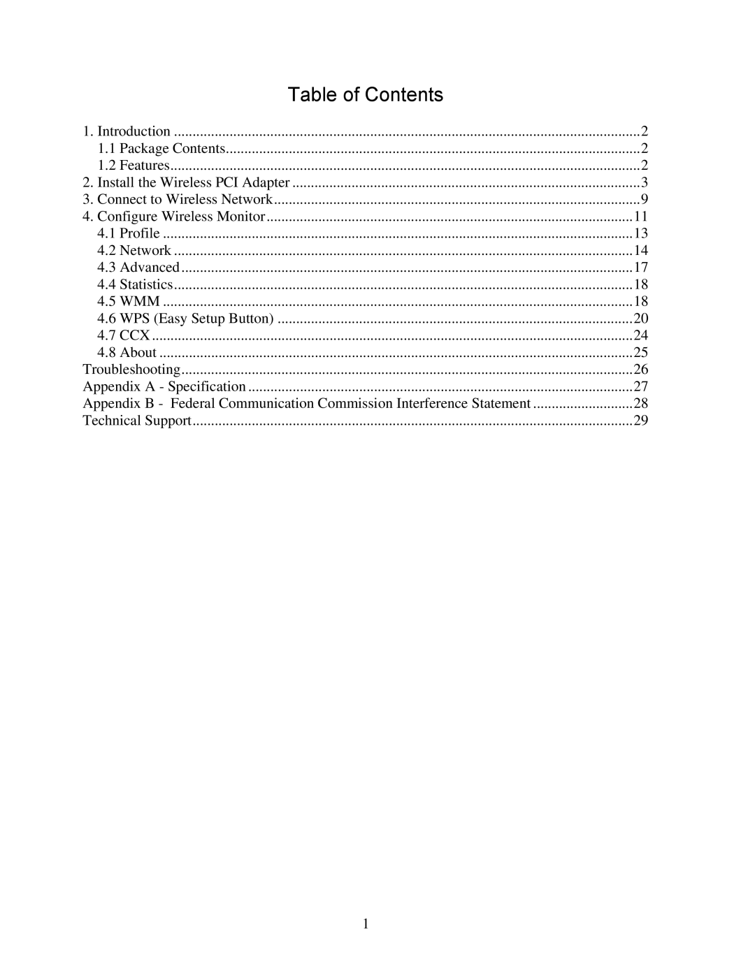 Airlink101 AWLH5075 user manual Table of Contents 