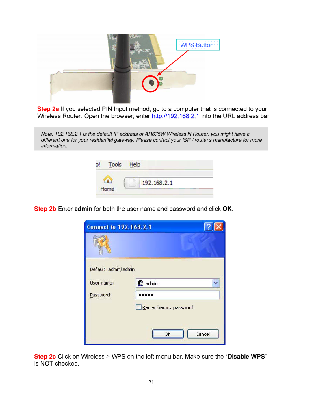 Airlink101 AWLH5075 user manual WPS Button 