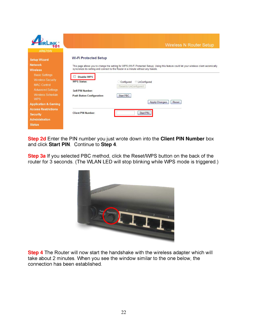 Airlink101 AWLH5075 user manual 