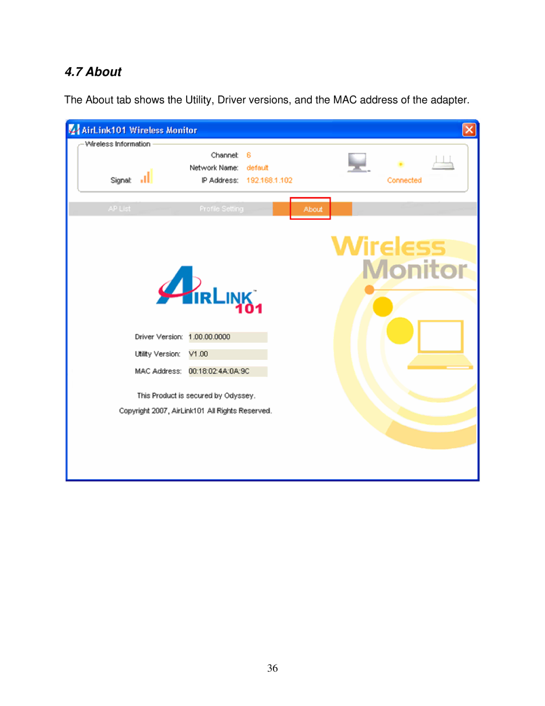 Airlink101 AWLH6090 user manual About 