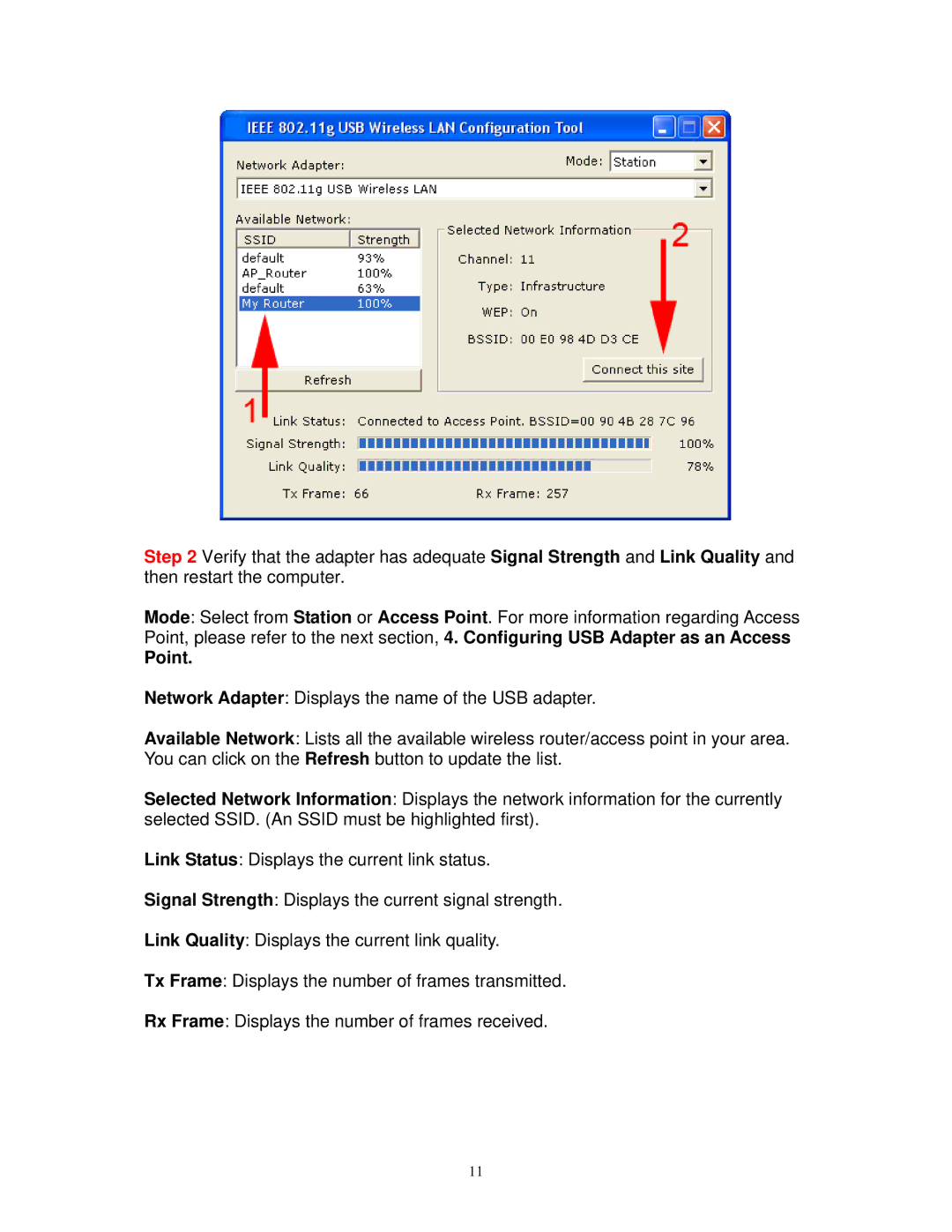 Airlink101 AWLL3055 user manual Point 