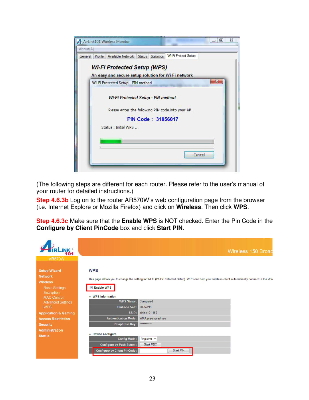 Airlink101 AWLL5055 user manual 