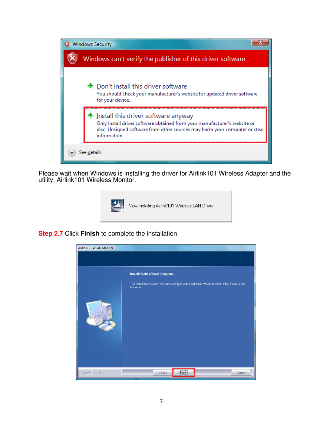 Airlink101 AWLL5055 user manual 