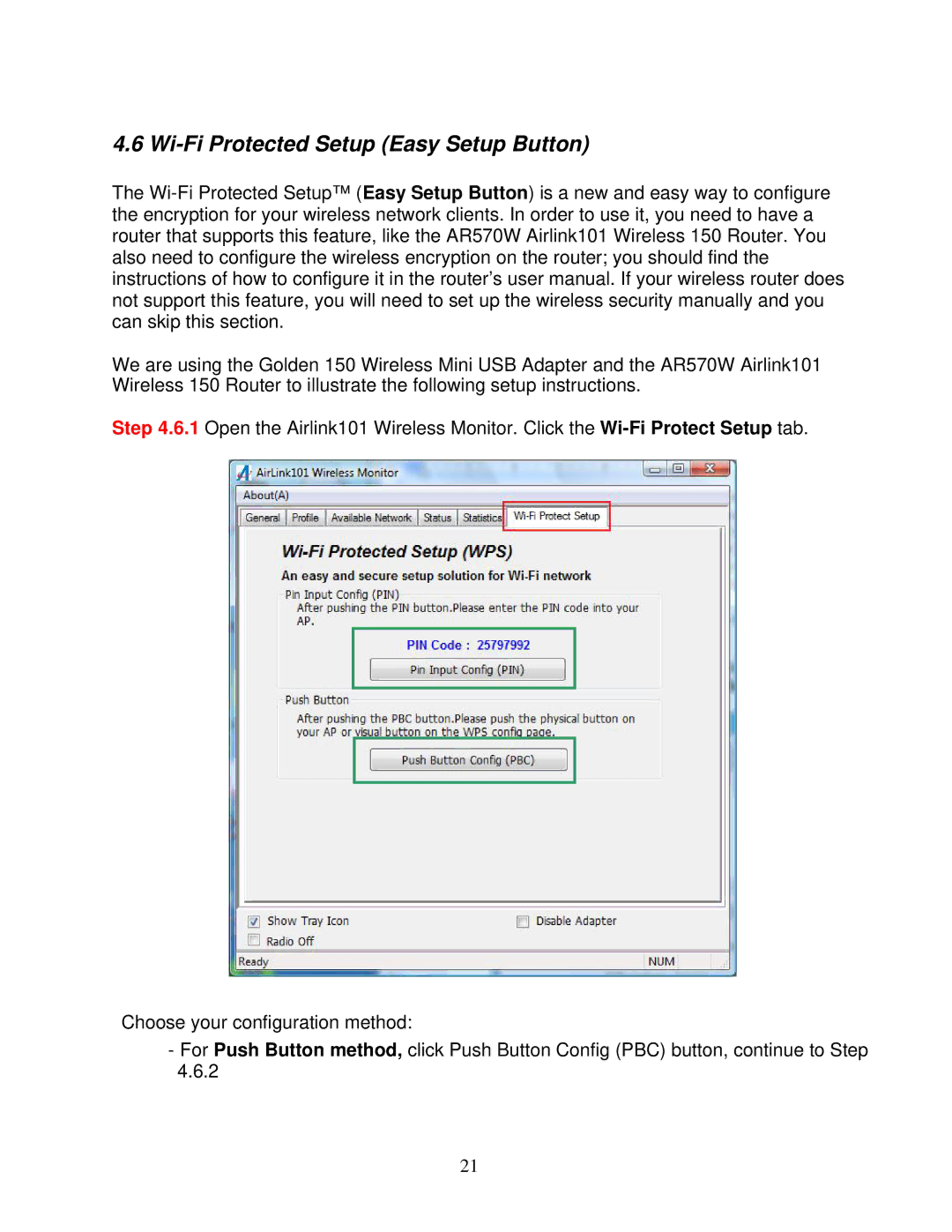 Airlink101 AWLL5077 user manual Wi-Fi Protected Setup Easy Setup Button 