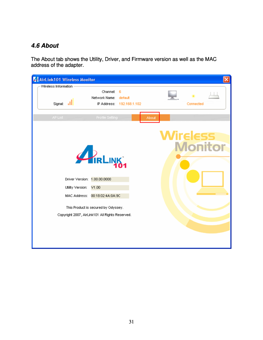 Airlink101 AWLL6070 user manual About 