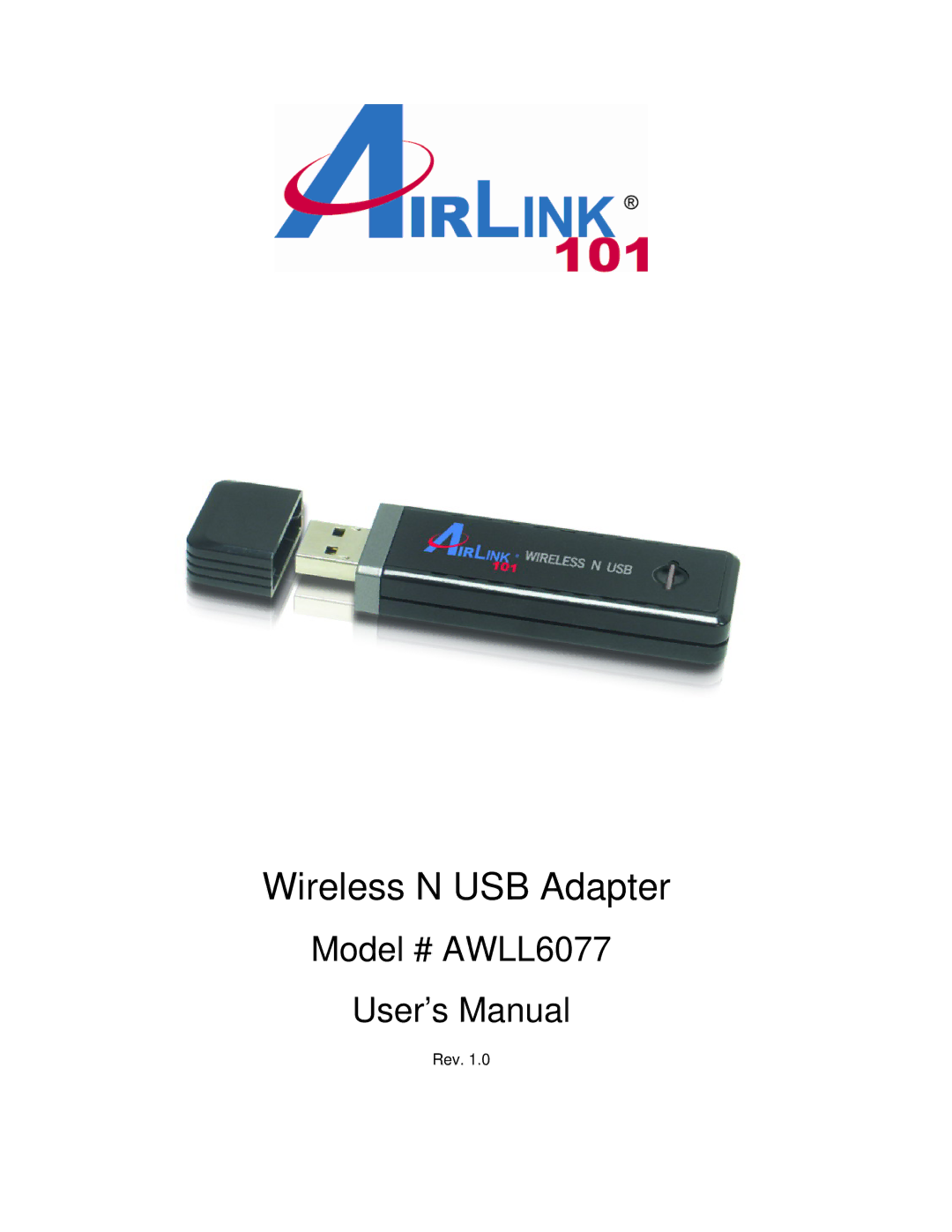 Airlink101 AWLL6077 user manual Wireless N USB Adapter 